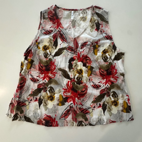 Blue Sky Floral Tank Top XL - Picture 1 of 5